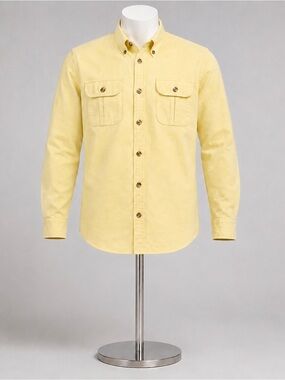 Brooks Brothers Regent Fit Yellow Flannel Button Down Shirt Men’s Small NWT
